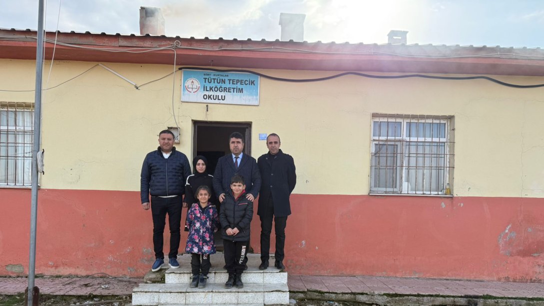 İlçe Milli Eğitim Müdürümüz Faysel Polat, Tütün Köyü'ne bağlı Tepecik ve Aydıncık İlkokullarını ziyaret etti.